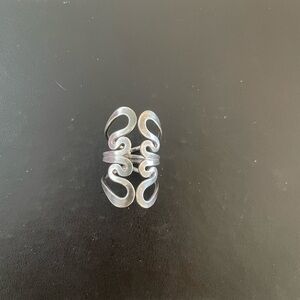 Taxco Sterling Silver Swirl Statement Ring